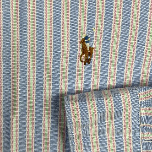 Ralph Lauren Classic Fit Oxford Button Down Shirt Men's XL Striped Preppy Causal - Picture 1 of 7